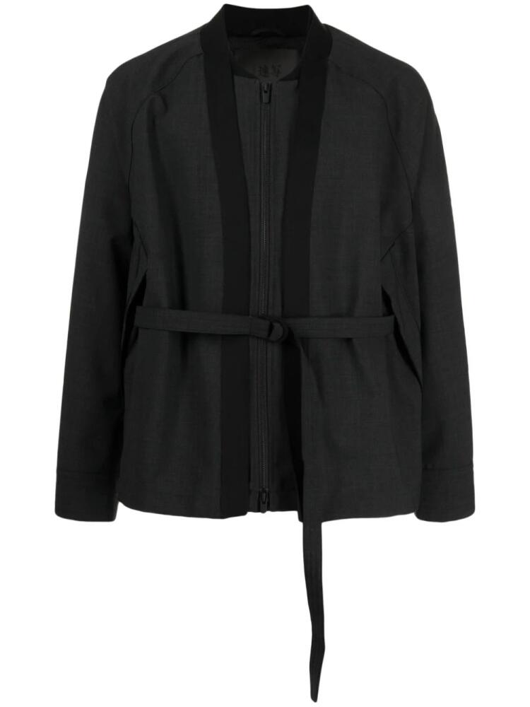 CROQUIS belted hybrid jacket - Black Cover