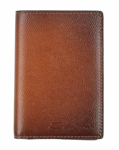 Santoni Man Wallet Brown Leather Cover