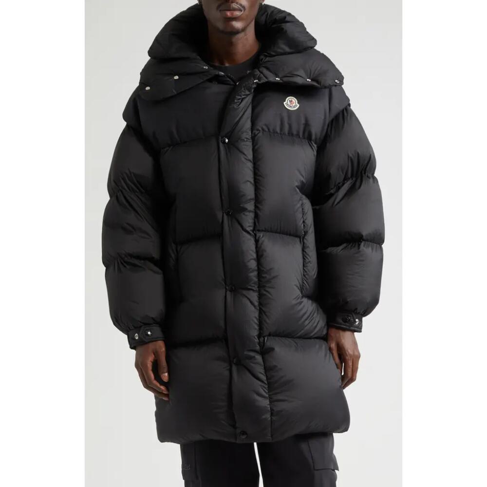 Moncler Verone Longline Down Puffer Parka in Black Cover