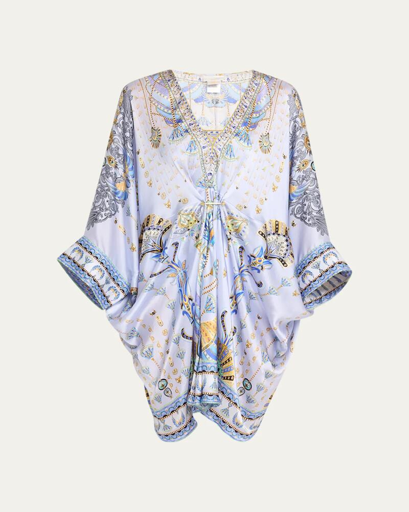 Camilla Under Scarab Skies Pierced V-Neck Kaftan Cover