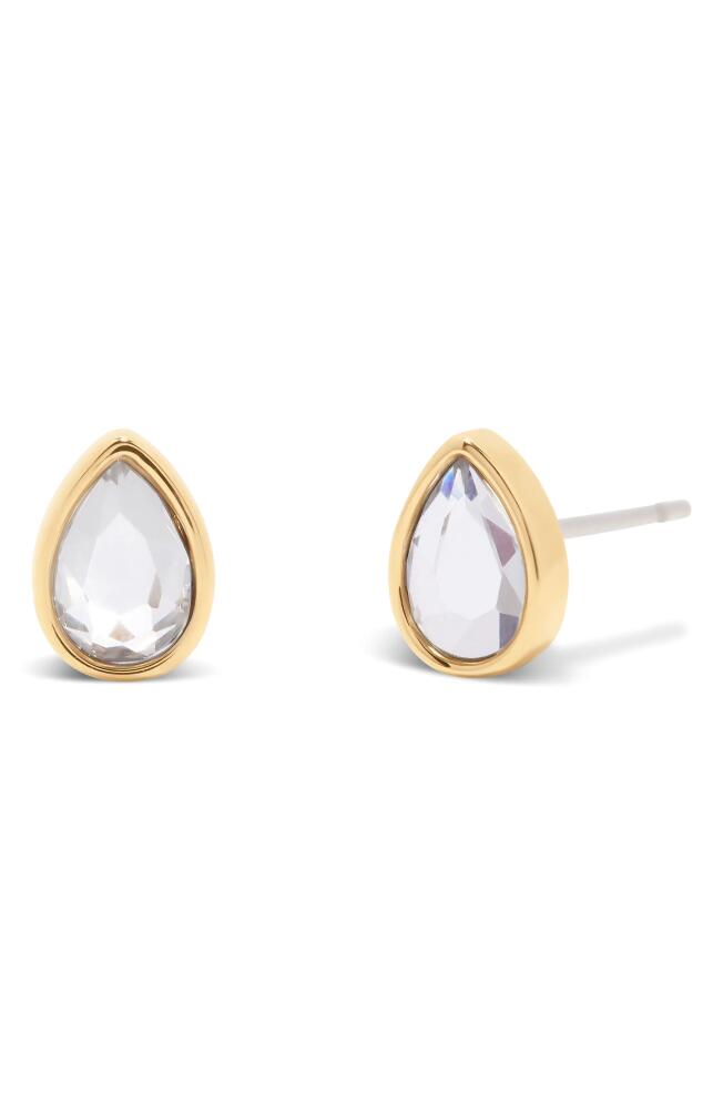 Brook and York Cecilia Crystal Teardrop Stud Earrings in Gold Cover