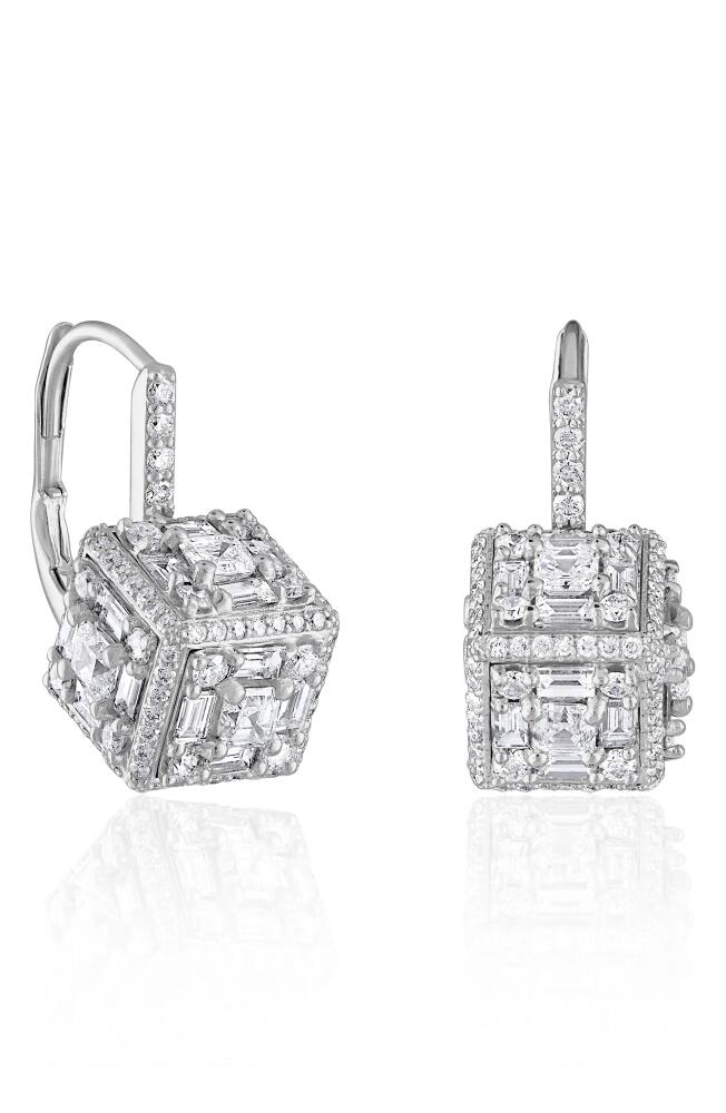 Mindi Mond Clarity 3D Halo Diamond Drop Earrings in White Gold/Diamond Cover