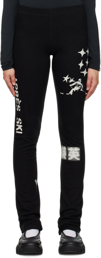 OPEN YY Black Printed Leggings Cover