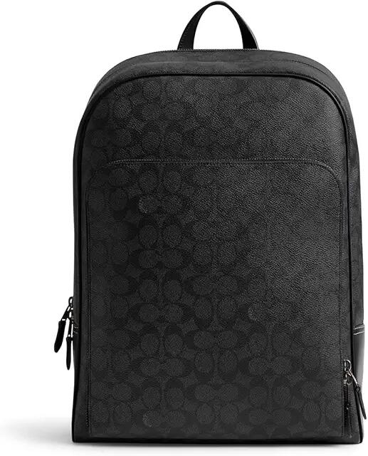 COACH Gotham Backpack in Signature Canvas (Charcoal) Bags Cover