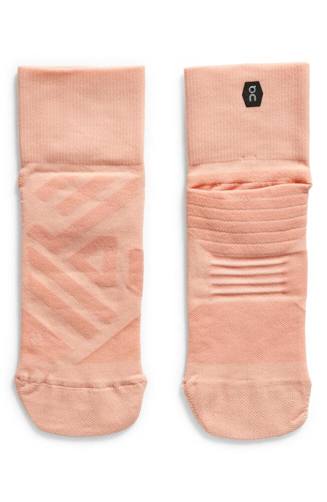 On Performance Quarter Crew Socks in Rose/Flamingo Cover