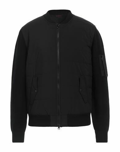 Gran Sasso Man Jacket Black Polyester, Virgin Wool Cover