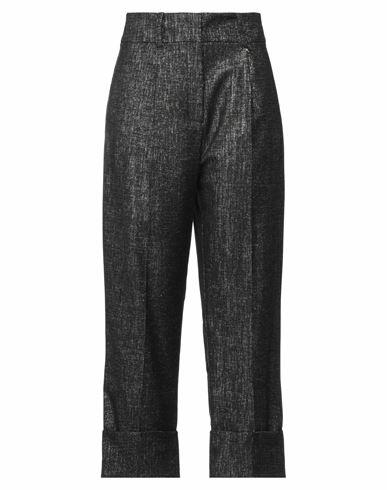 Patrizia Pepe Sera Woman Pants Black Viscose, Polyester, Metallic fiber, Polyamide, Elastane Cover