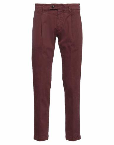 Gabardine Man Pants Burgundy Cotton, Elastane Cover