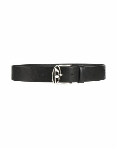 Diesel Woman Belt Black Cow leather, Zamak Cover