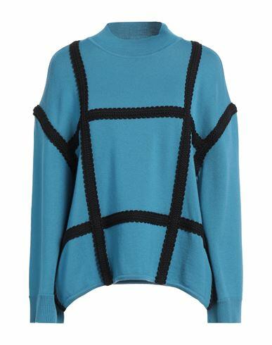 Boutique Moschino Woman Turtleneck Turquoise Virgin Wool, Acetate Cover