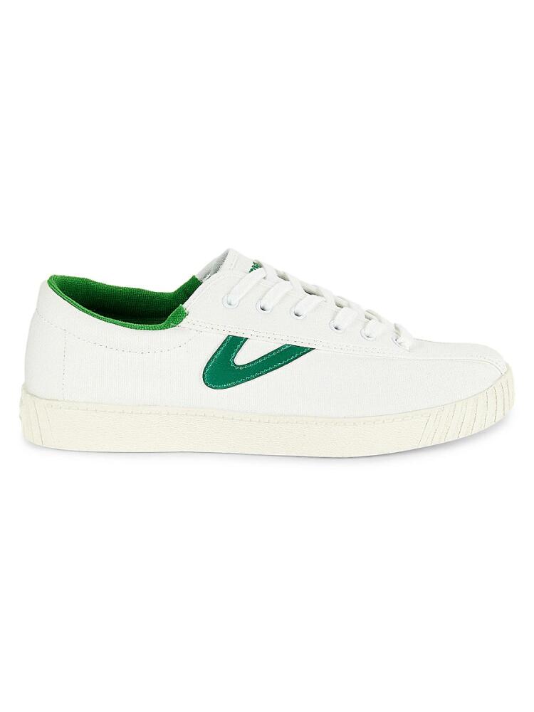 Tretorn Men's Nylite Plus Canvas Sneakers - White Green Cover