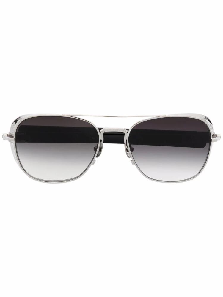 Matsuda raised-bridge detail sunglasses - Silver Cover