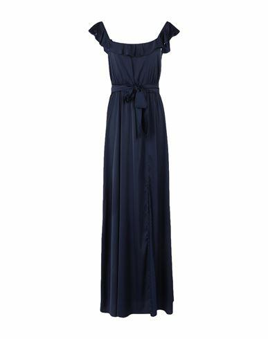 Rebel Queen Woman Maxi dress Navy blue Polyester, Elastane Cover