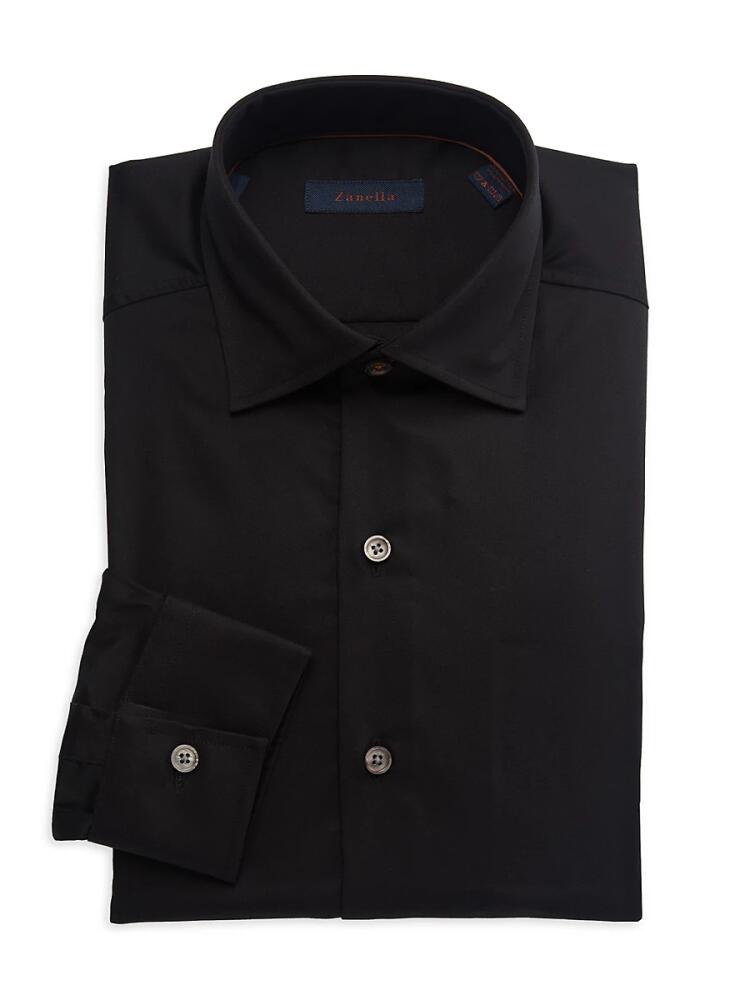 Zanella Men's Venezia Solid Dress Shirt - Black Cover