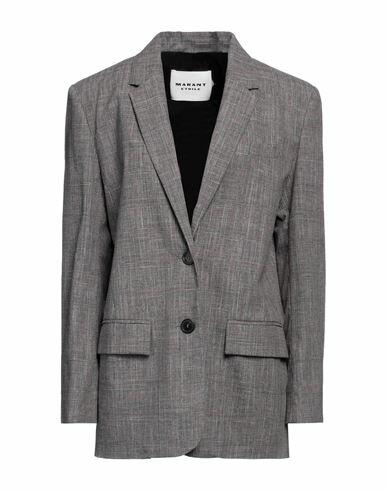 Marant Étoile Woman Blazer Grey Virgin Wool, Cotton, Linen, Elastane Cover