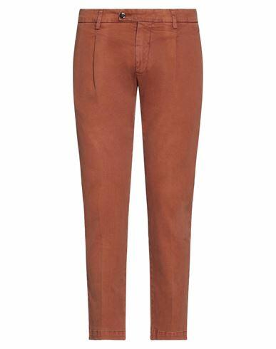 Gabardine Man Pants Brown Cotton, Elastane Cover