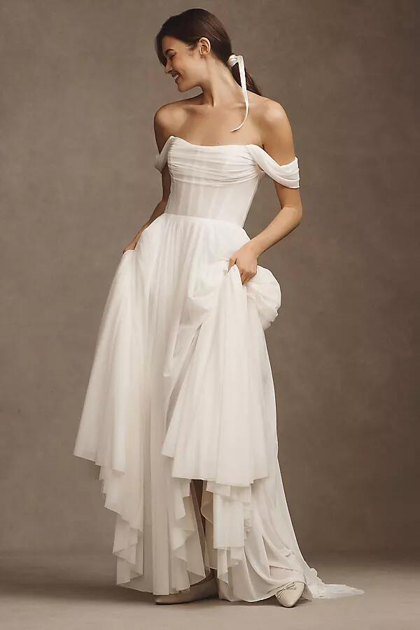 Wtoo by Watters Keala Ruched Corset Wedding Gown Cover