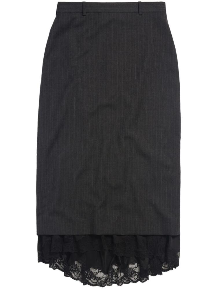 Balenciaga Lingerie pinstripe wool skirt - Grey Cover