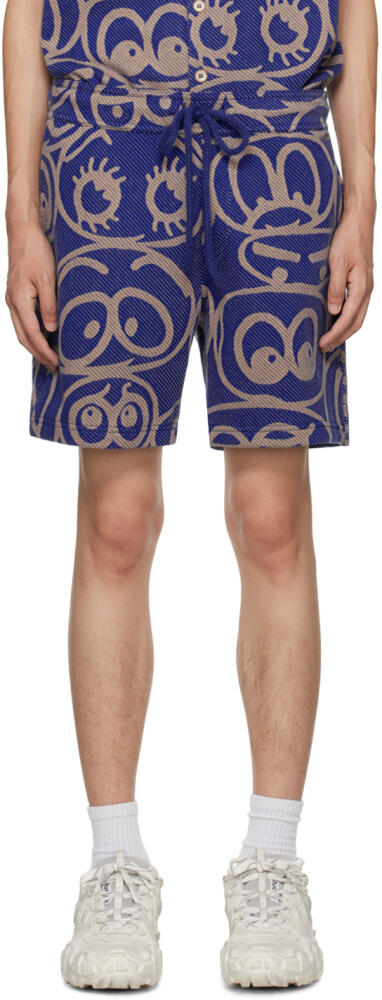 The Elder Statesman Blue Mami Wata Edition Expression Shorts Cover