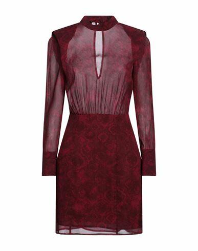 Dondup Woman Mini dress Burgundy Viscose Cover