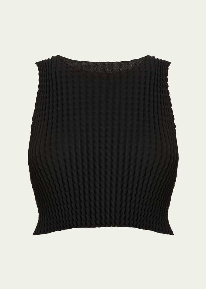 Issey Miyake Spongy Bk 46 Cropped Top Cover