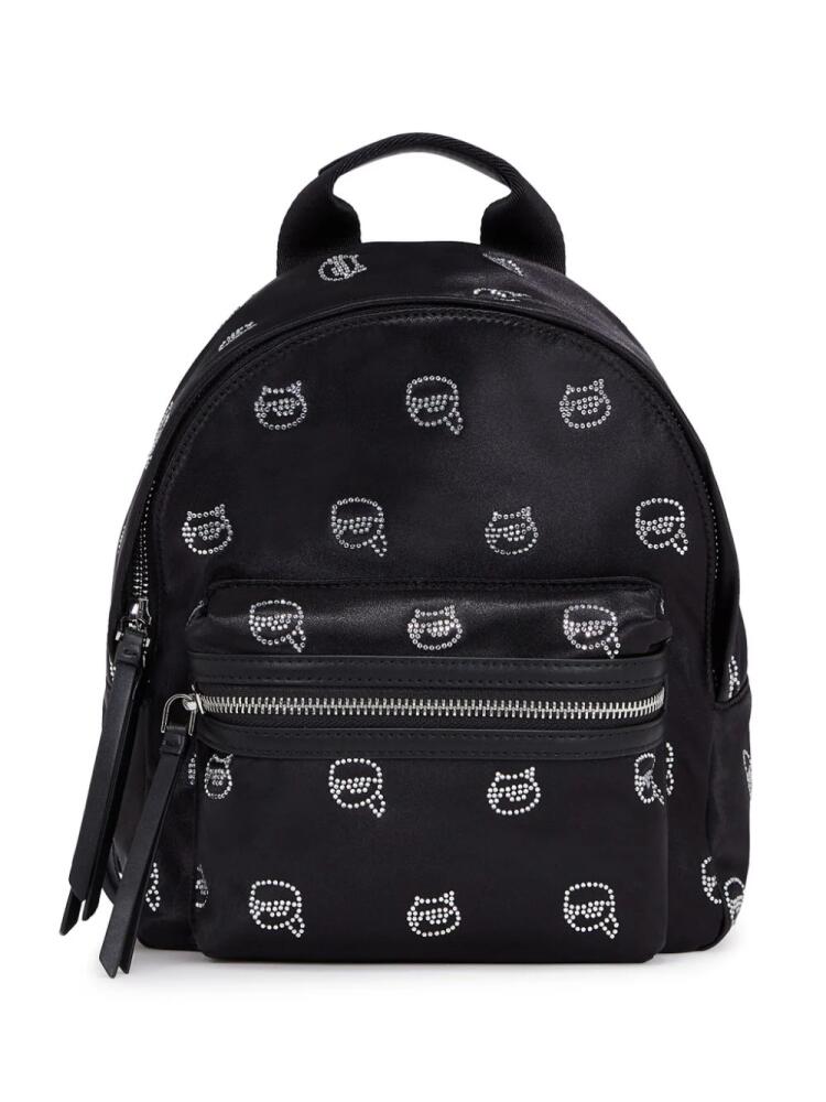 Karl Lagerfeld Ikon rhinestone-embellished backpack - Black Cover