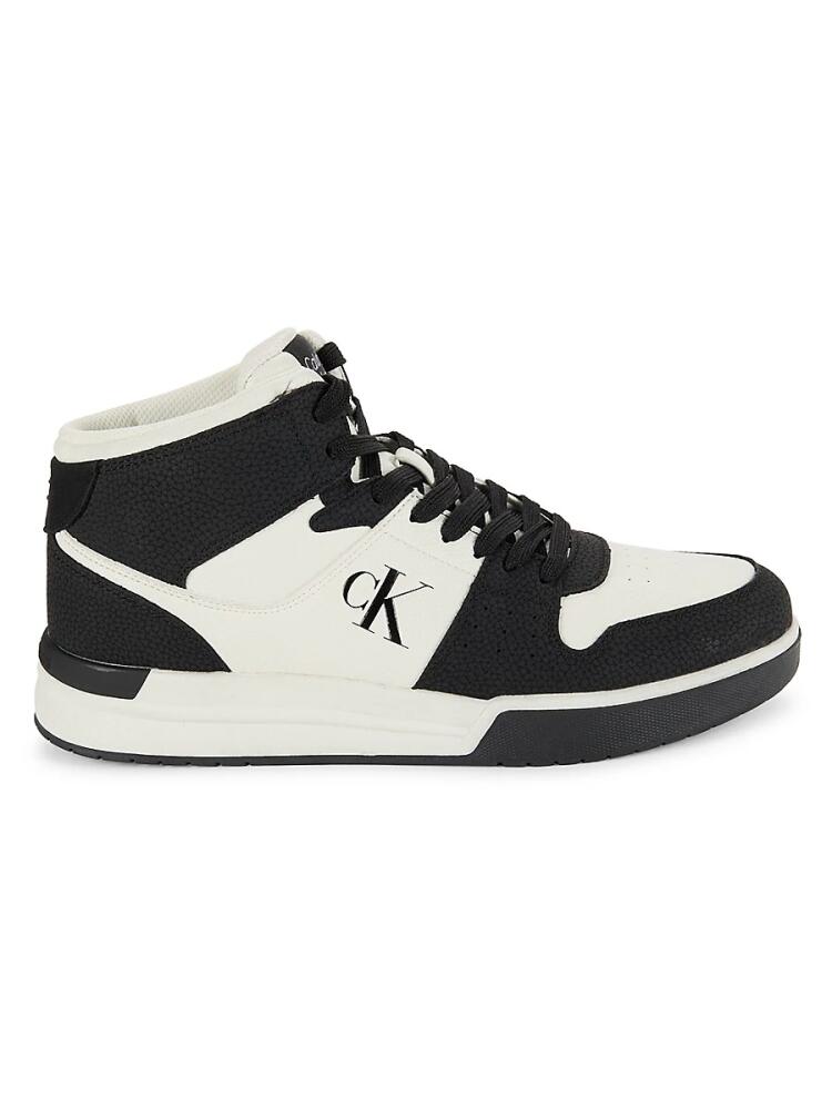 Calvin Klein Jeans Men's Fabi High Top Logo Court Sneakers - Black Cover