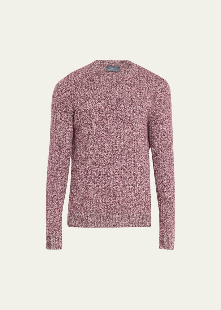 Bergdorf Goodman Men's Cashmere Marled Knit Crewneck Sweater Cover