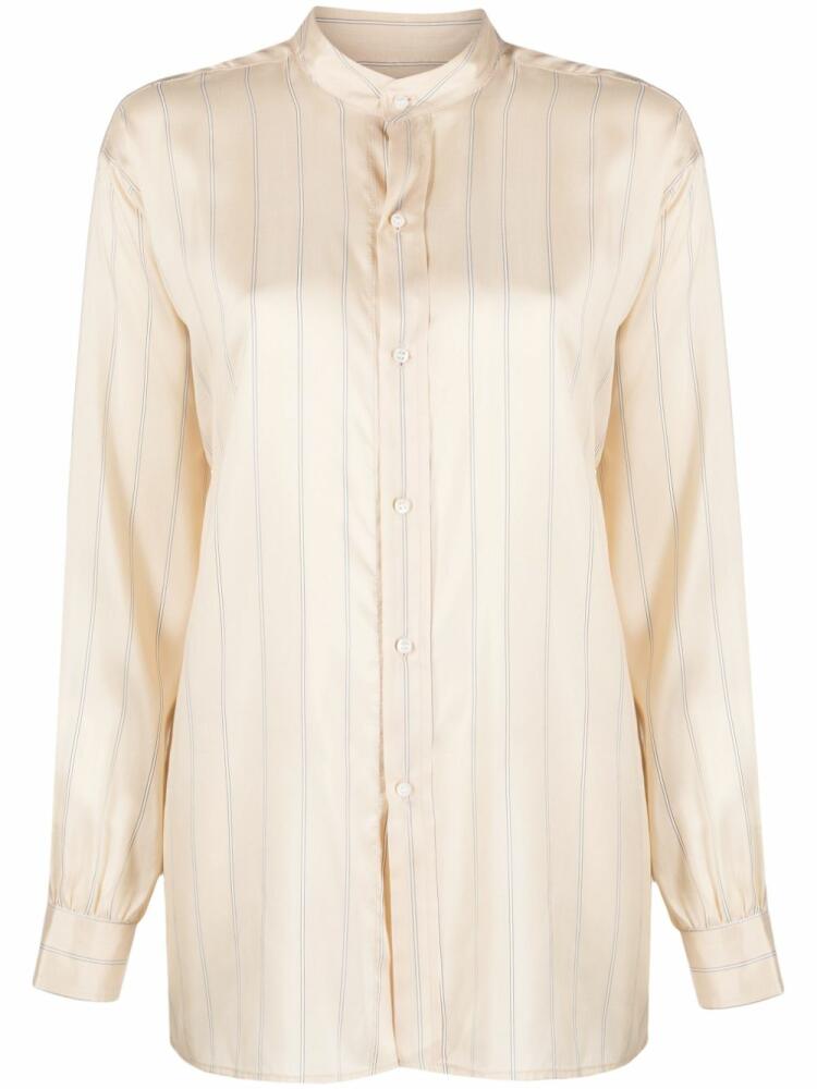 Le Kasha Henryl striped silk shirt - Neutrals Cover