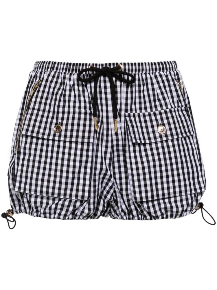 Cynthia Rowley gingham cargo shorts - Black Cover