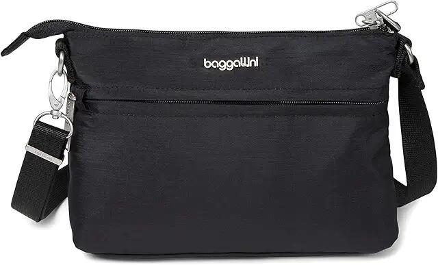 Baggallini Securtex Anti-Theft Memento Crossbody (Black) Handbags Cover