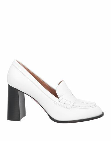 Santoni Woman Loafers White Leather Cover