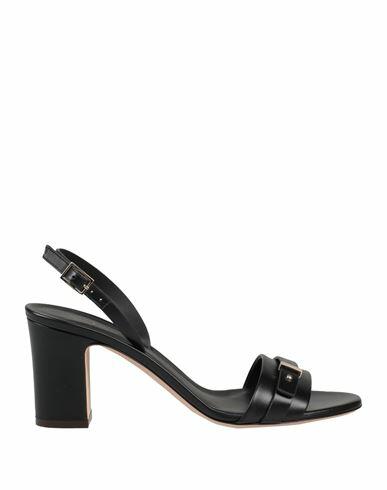 Giorgio Armani Woman Sandals Black Soft Leather Cover