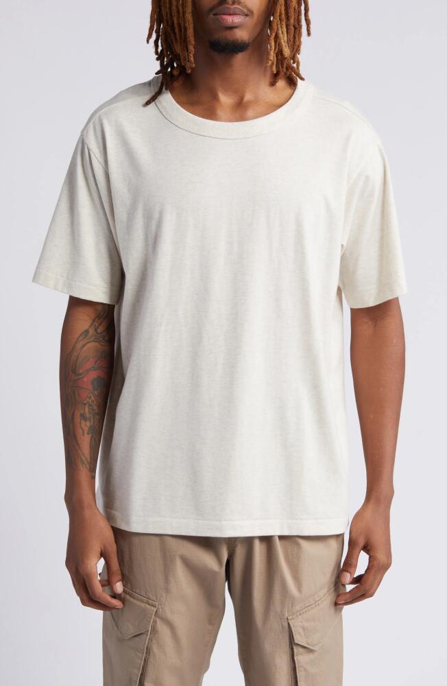 BP. Easy Crewneck Short Sleeve T-Shirt in Beige Oatmeal Heather Cover