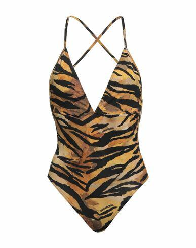 Zadig & voltaire Woman One-piece swimsuit Mustard Polyester, Elastane Cover