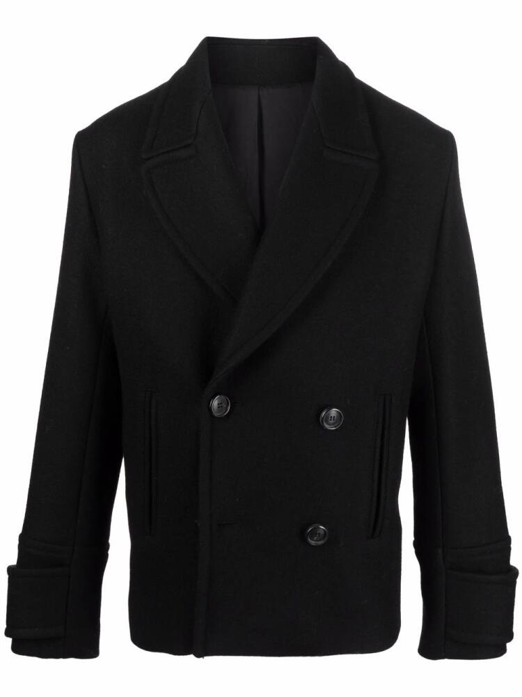 AMI Paris double-breasted wool coat - Black Cover