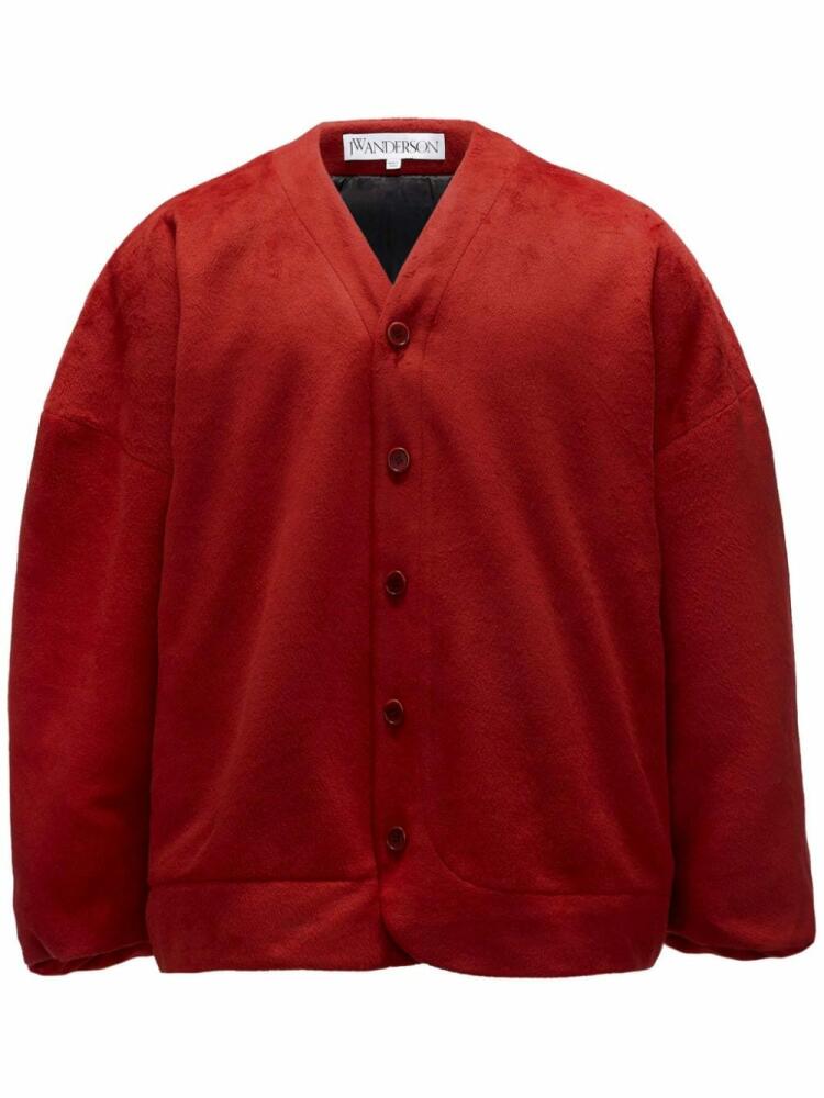 JW Anderson V-neck drop-shoulder cardigan - Red Cover