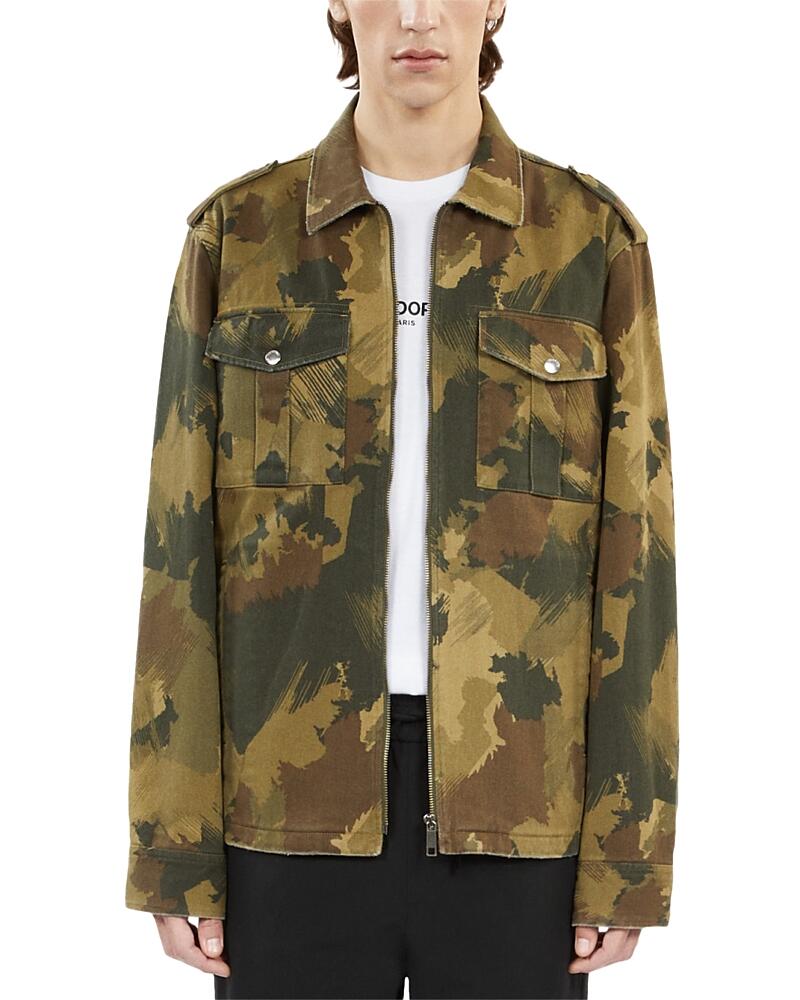 The Kooples Regular Fit Camo Military Jacket Cover