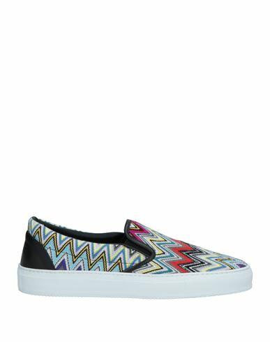 Missoni Man Sneakers Sky blue Textile fibers, Leather Cover