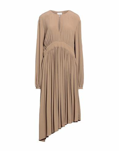 Ballantyne Woman Midi dress Light brown Acetate, Silk Cover