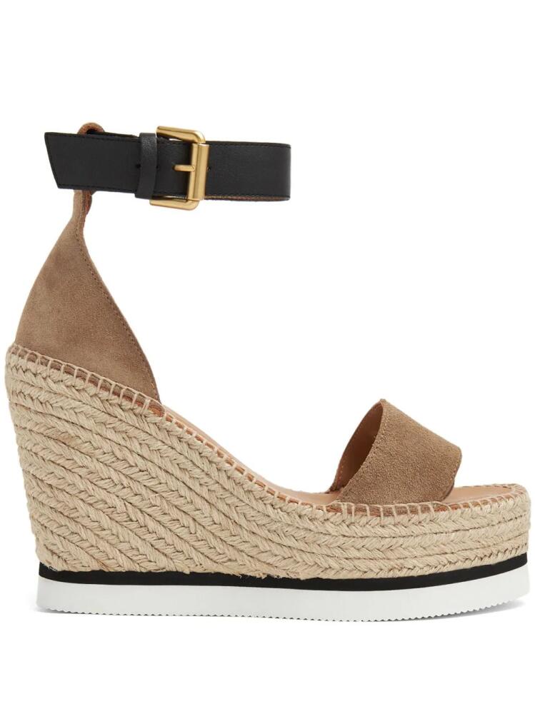 See by Chloé Glyn 105mm wedge espadrilles - Neutrals Cover