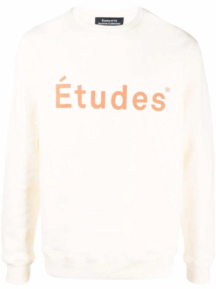 Etudes logo-print organic cotton sweatshirt - Neutrals Cover