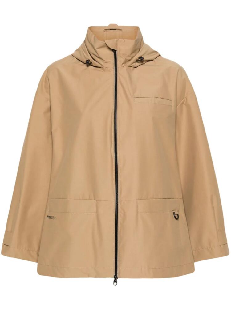 Bimba y Lola zip-up hooded rain coat - Neutrals Cover