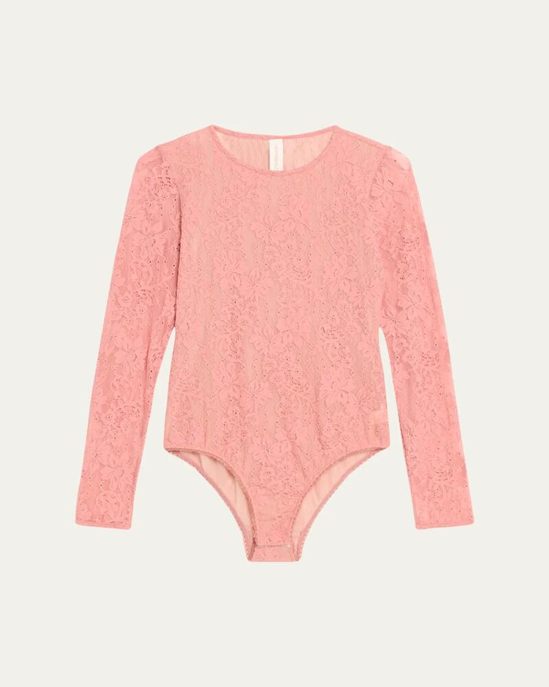 Zimmermann Long-Sleeve Lace Bodysuit Cover