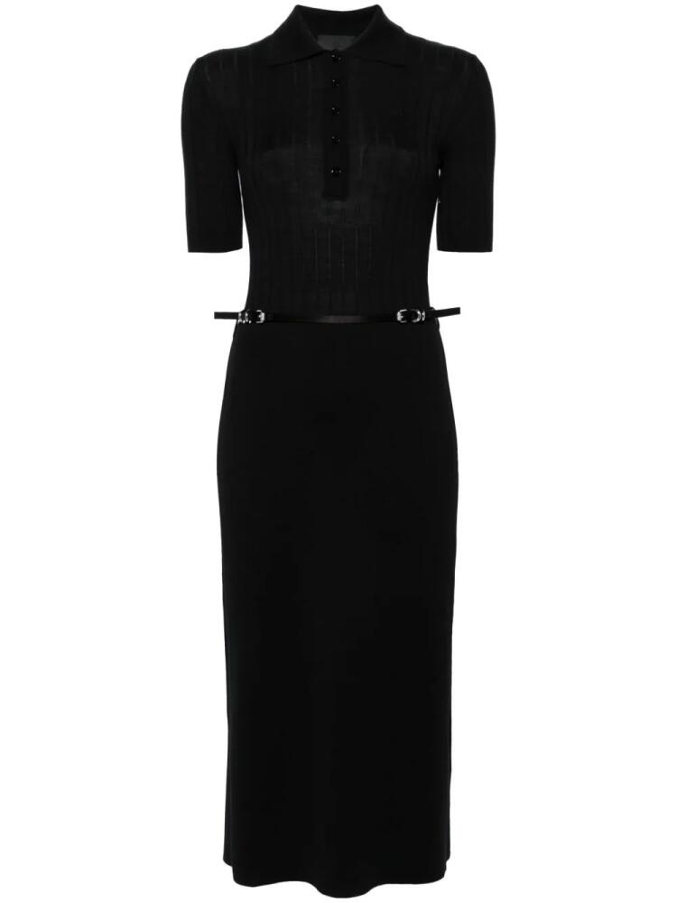 Givenchy belted wool midi dress - Black Cover