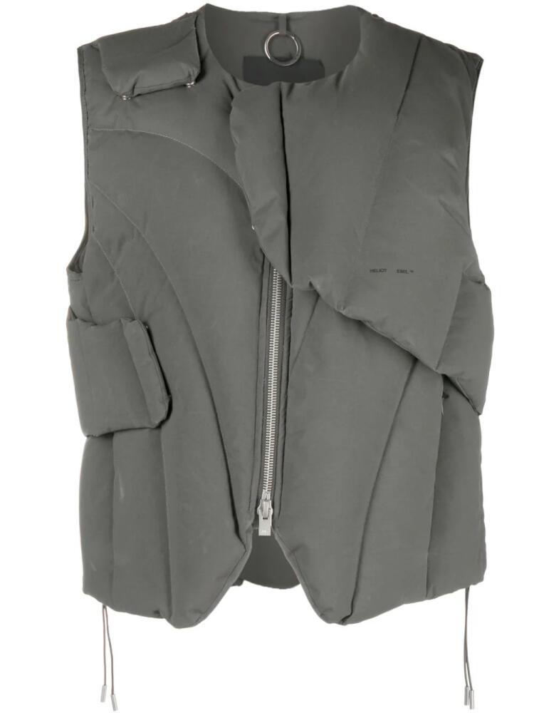 HELIOT EMIL quilted layered vest - Grey Cover