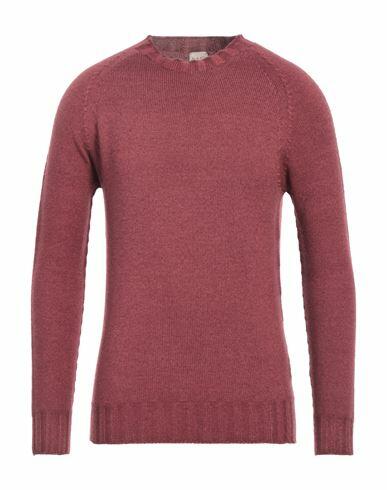 H953 Man Sweater Brick red Merino Wool Cover