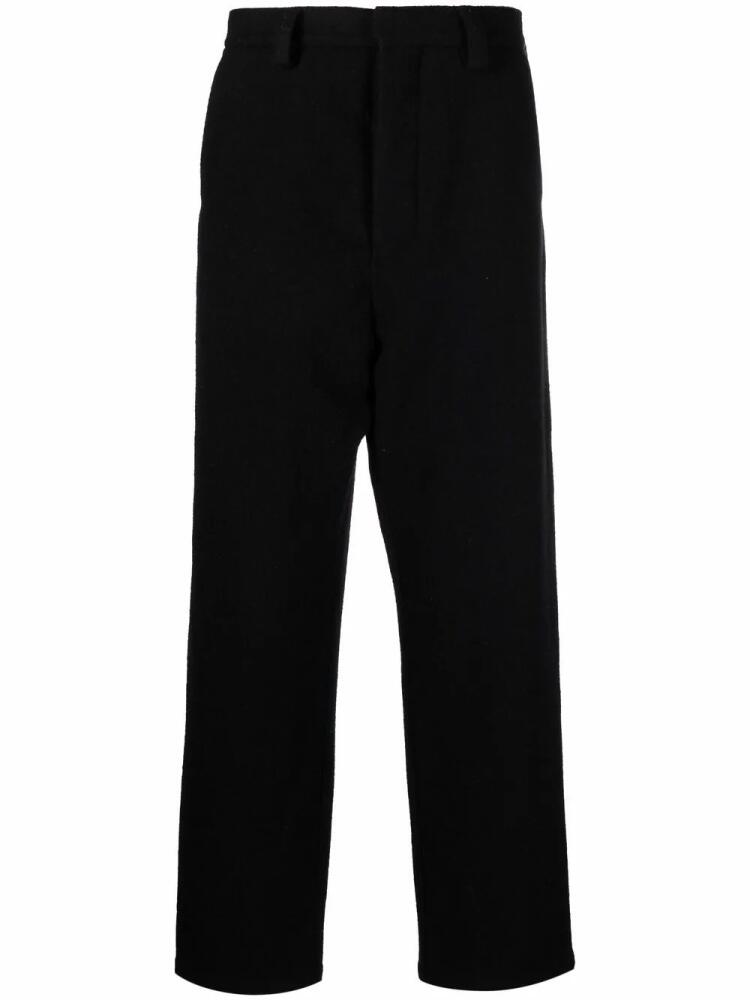 AMI Paris mélange-effect straight leg trousers - Black Cover