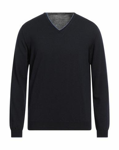 Thomas Reed Man Sweater Midnight blue Merino Wool Cover