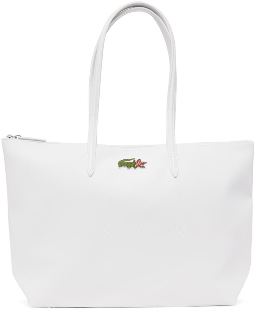 Lacoste White Stranger Things Shopping Tote Cover